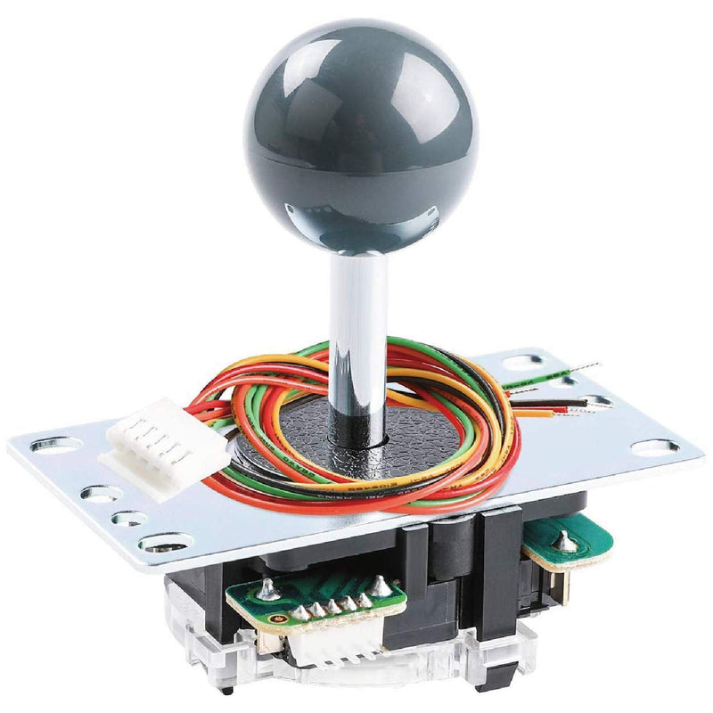 SANWA JLF-TP-8YT Original Joystick Gray - for Arcade Jamma Game 4 & 8 Way Adjustable, Compatible with Catz Mad SF4 Tournament Joystick (Gray Ball Top) S@NWA