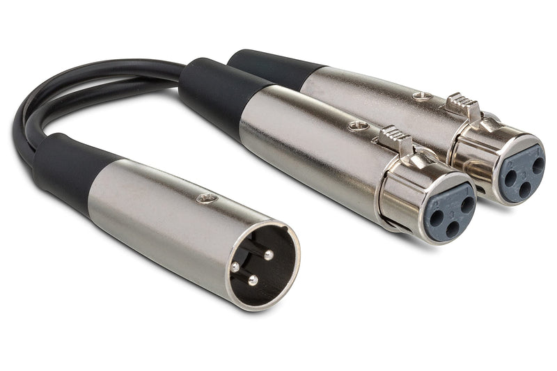 [AUSTRALIA] - Hosa YXF-101.5 Y Cable, Dual XLR3F to XLR3M, 18 Inches 