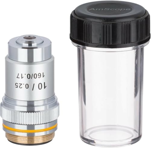 AmScope A10X 10X Achromatic Microscope Objective 10X Objective