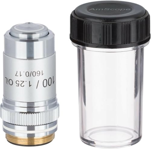 AmScope A100X 100X Oil Achromatic Microscope Objective 100X Objective + OIL