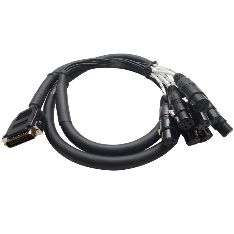 Seismic Audio - SA-DB8XF3 - DB25-8 Channel XLR Female 3 Foot D-Sub Snake Cable Patch Bay Interface Modular Cable