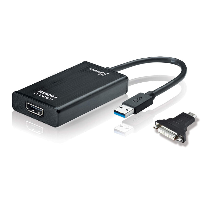 j5create USB 3.0 to HDMI Display Adapter (JUA350) | USB 3.0 to HDMI adapter with 1080p resolution and DVI converter for multitasking, workstations and office applications