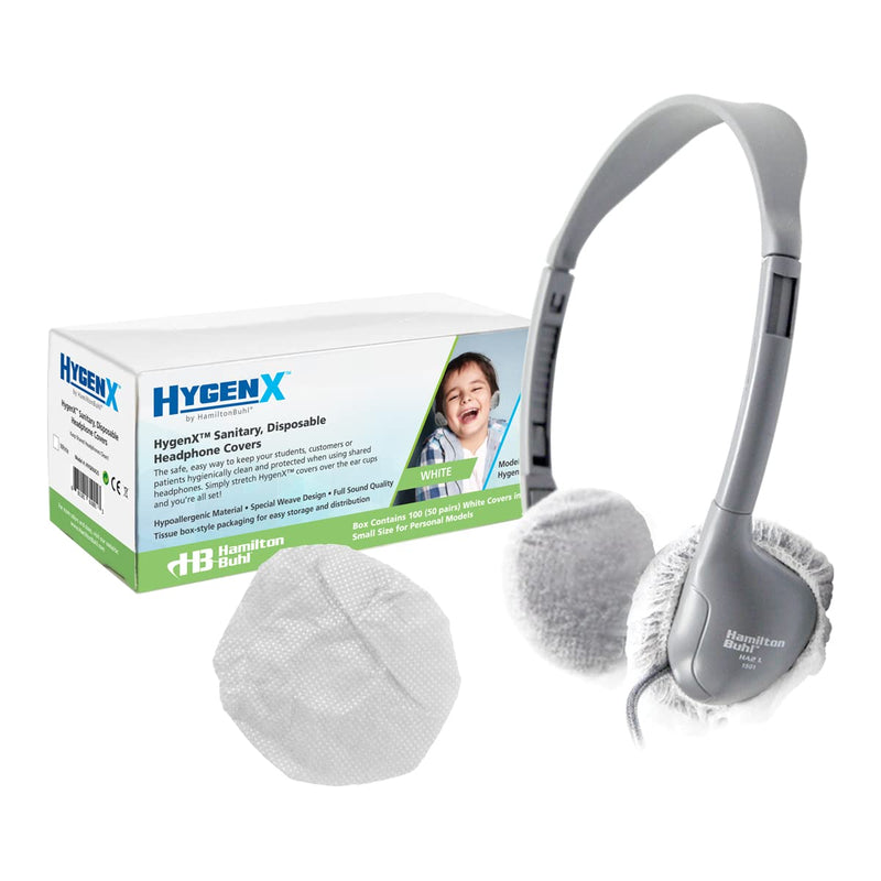 [AUSTRALIA] - HamiltonBuhl HygenX Sanitary Ear Cushion Covers (2.5"" White, 50 Pairs) - for On-Ear Headphones & Headsets (HygenX25) 