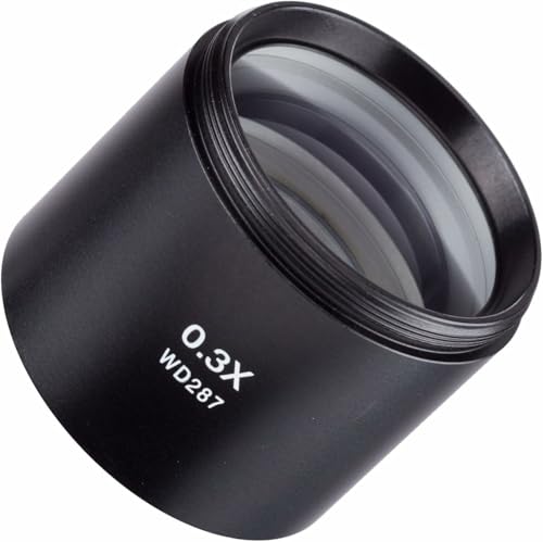 AmScope ZM03 0.3X Barlow Lens for ZM-Series Stereo Microscope Heads, 48mm