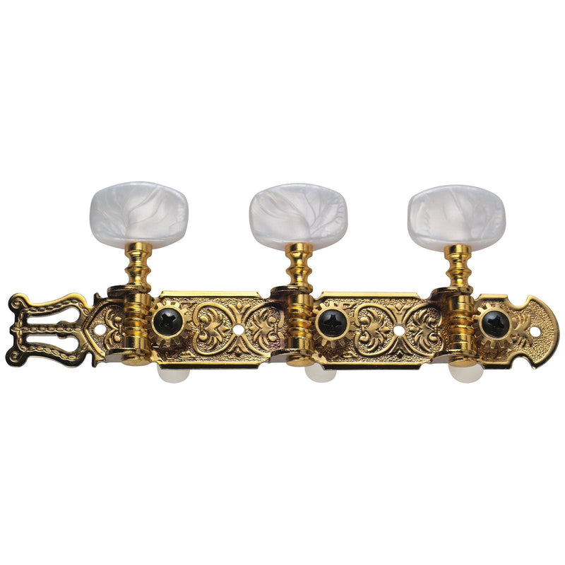 Golden Gate F-2119 Classical Guitar Tuners - 2 Planks (3+3) - Gold