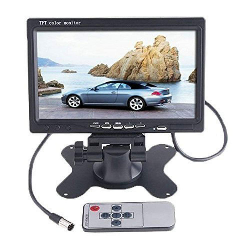 7 inch High Resolution 800 * 480 TFT Color LCD Car Rear View Camera Monitor Support Rotating The Screen and 2 AV Inputs