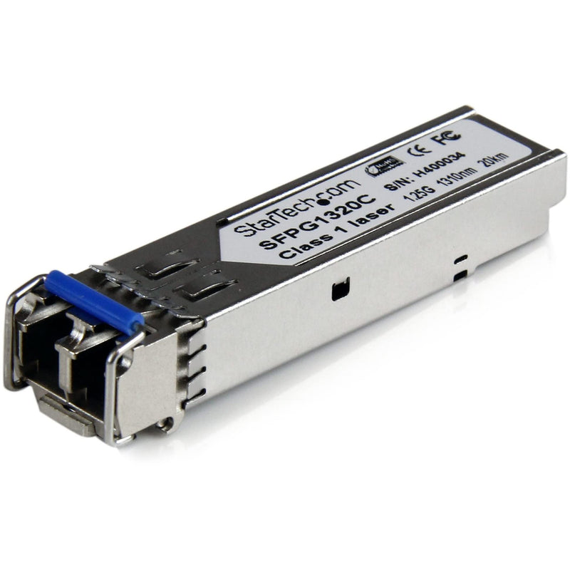 StarTech Cisco GLC-LH-SMD Compatible SFP Module, 1000BASE-LH (SFPG1320C) | 1GbE Single Mode Fiber Optic Transceiver, 1GE Gigabit Ethernet SFP, LC 20km, 1310nm, DDM Cisco Firepower, SMF