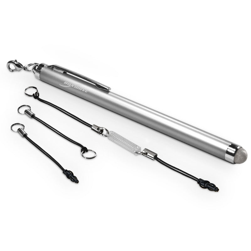 Stylus Pen for Kindle Fire (1st Gen 2011) (Stylus Pen by BoxWave) - EverTouch Capacitive Stylus, Fiber Tip Capacitive Stylus Pen - Metallic Silver