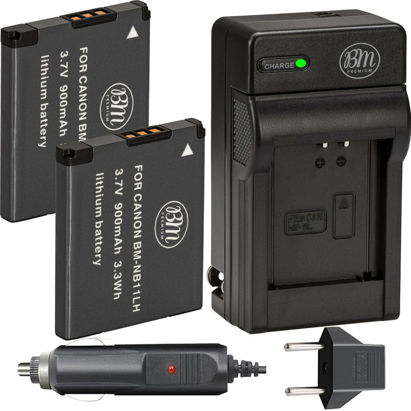 BM 2 NB-11LH Batteries and Charger for Canon Elph 110, Elph 130, Elph 135, Elph 140, Elph 150, Elph 160, Elph 170 IS, Elph 180, Elph 190, Elph 320, Elph 340 Elph 350 Elph 360, SX400 SX410 SX420 Camera
