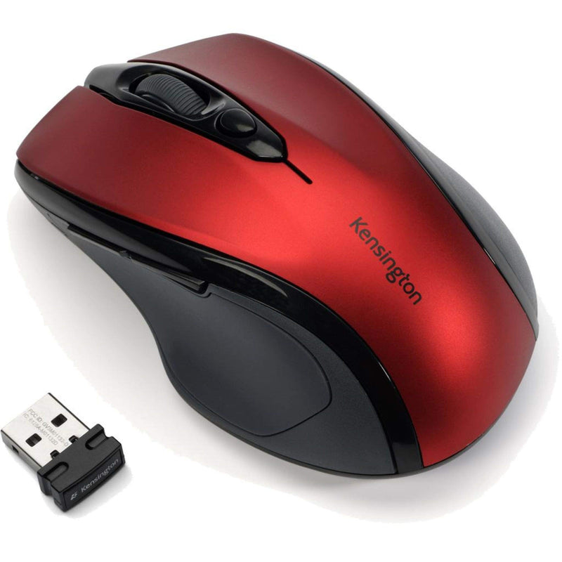 Kensington Pro Fit Mid-Size Wireless Mouse, Ruby Red (K72422AM), 1.4" x 2.6" x 4"