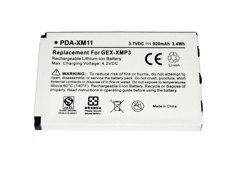 [AUSTRALIA] - MPF Products 920mAh 990552 L01L40321 Battery Replacement Compatible with Pioneer GEX-XMP3, Sirius XM XMP3, XMP3i & XMP3H1 Portable Satellite Radio Receivers XM-6900-0004-00 