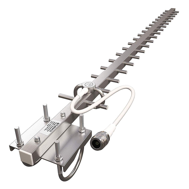 TP513 Yagi WiFi Antenna 2.4GHz (17dBi) Outdoor Directional Signal (H:25° V:24°) Long Distance Range (High-Gain Weatherproof) Wireless Network (Pole Mount) N-Female Pigtail Connector | Long distance weatherproof wireless network antenna w/ high-gain (17...
