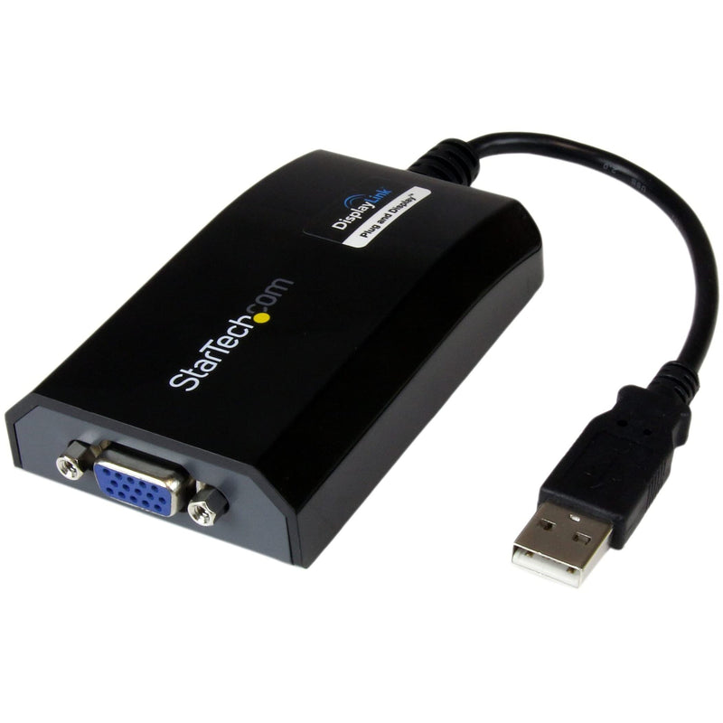 StarTech.com USB to VGA Adapter, External USB Video Graphics Card for PC and MAC, 1920x1200 - replacement for USB32VGAPRO | USB to VGA external video graphics card for PC and Mac, Up to five adapters per PC USB 2.0 to VGA (DL Certified)