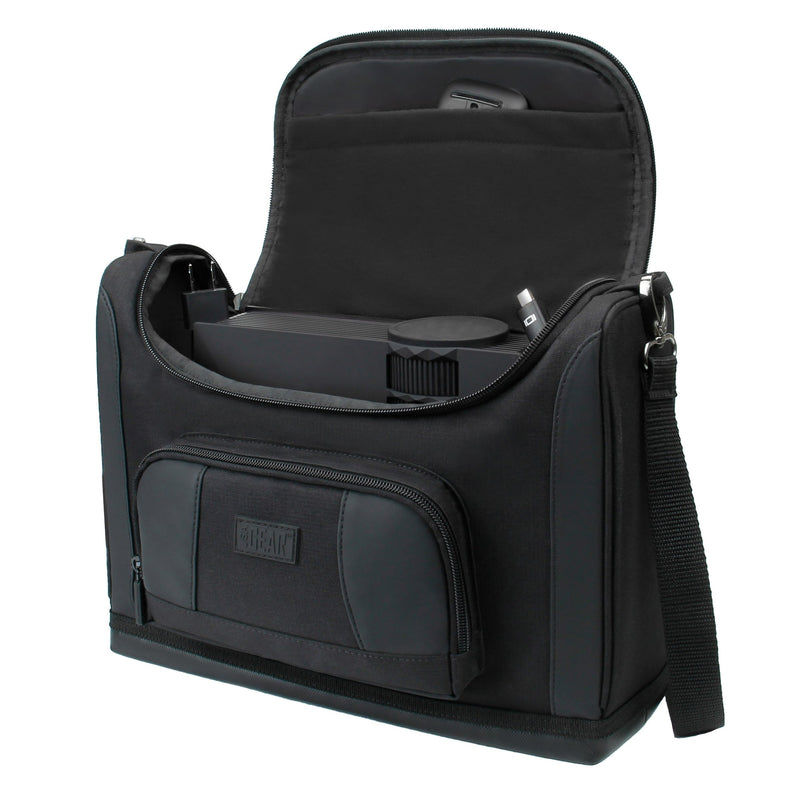 USA GEAR Mini Projector Case S7 Pro Portable Projector Bag Carrying Case with Accessory Storage - Compatible with Small LED Projectors from Vankyo, DR. J, Apeman, GooDee, DBPOWER, CiBest (Black) Black