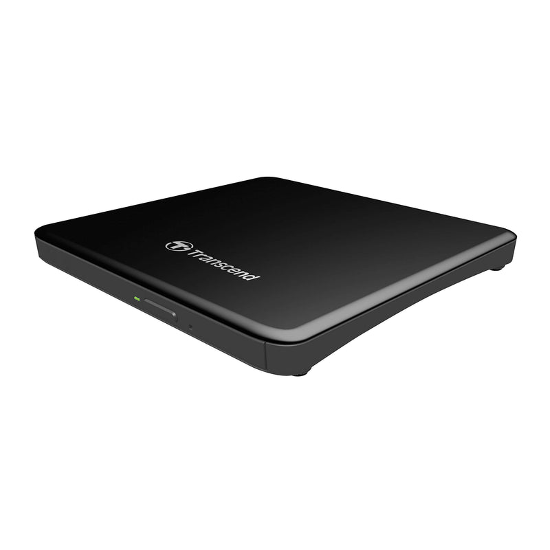 Transcend 8K Extra Slim Portable DVD Writer Optical Drive (TS8XDVDS-K) | Ultra-slim, sleek design Black