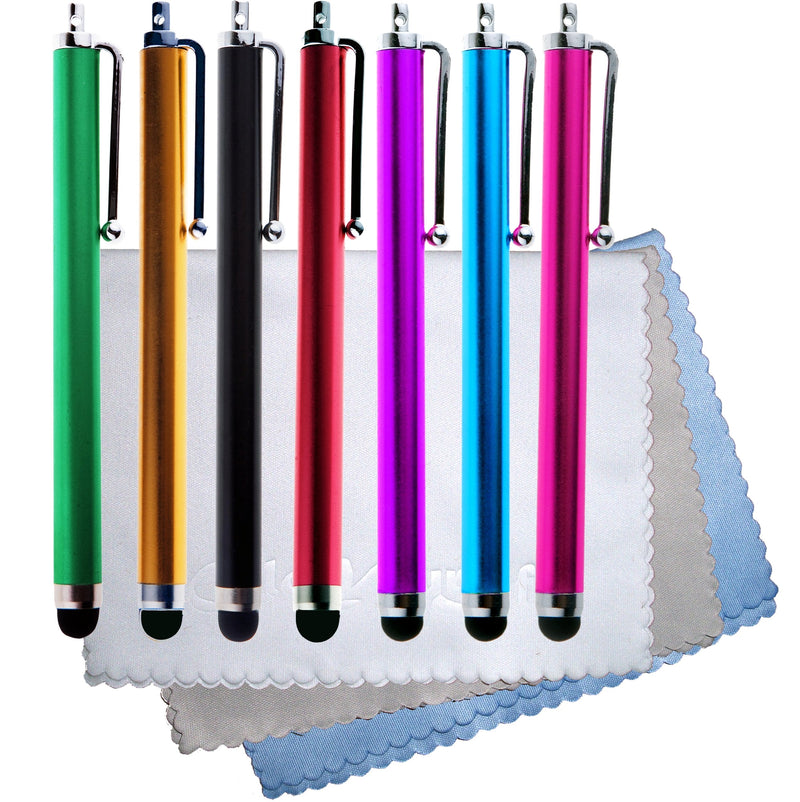 ColorYourLife 7 Capacitive Stylus/Styli Touch Screen Pens for iPhone X XS XR iPhone 8 7 6 5s Smart Phones iPod Touch 5 iPad Pro, and Tablets with 3 Microfiber Cloths