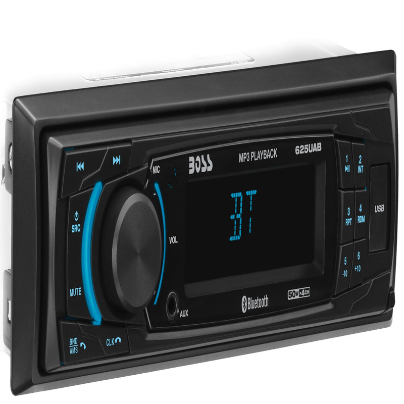 BOSS Audio Systems 625UAB Single DIN Bluetooth Car Stereo, AUX Input, USB 625UAB Detachable Face