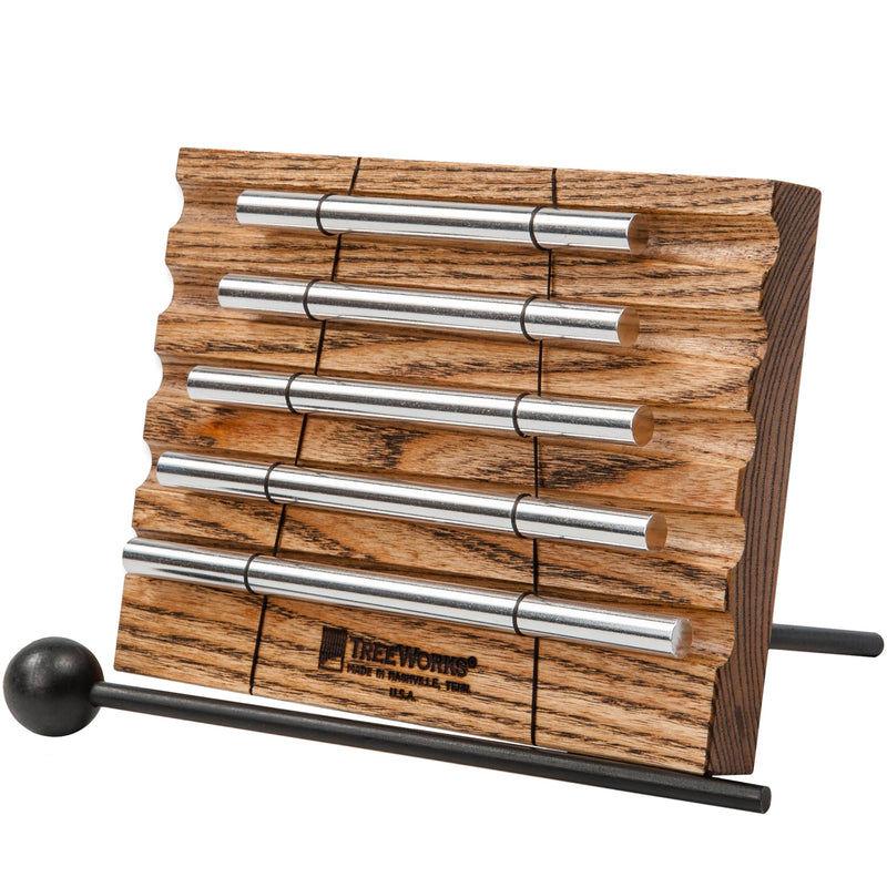 TreeWorks Chimes Energy Chime, 5 Notes –– MADE IN U.S.A. –– For Meditation, Classrooms, Sound Healing or Yoga, Includes Mallet Five Notes