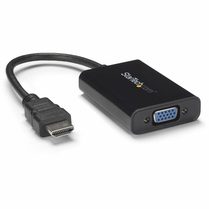 [AUSTRALIA] - StarTech.com HDMI to VGA Adapter – 1920x1080 – HDMI Converter with Audio Output – VGA to HDMI Monitor Adapter (HD2VGAA2),Black HDMI to VGA - Compact with audio Cable 