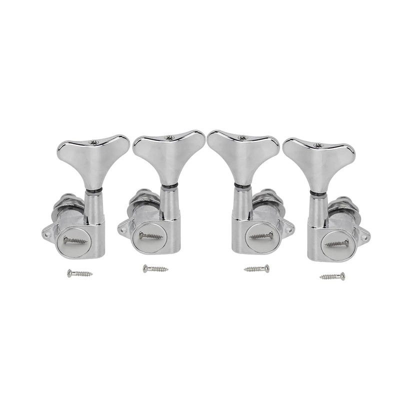 2L2R Bass Tuners Machine Heads 2+2 Tuning Pegs Key for 4 Strings Precision Bass/Jazz Bass, Chrome 2L2R