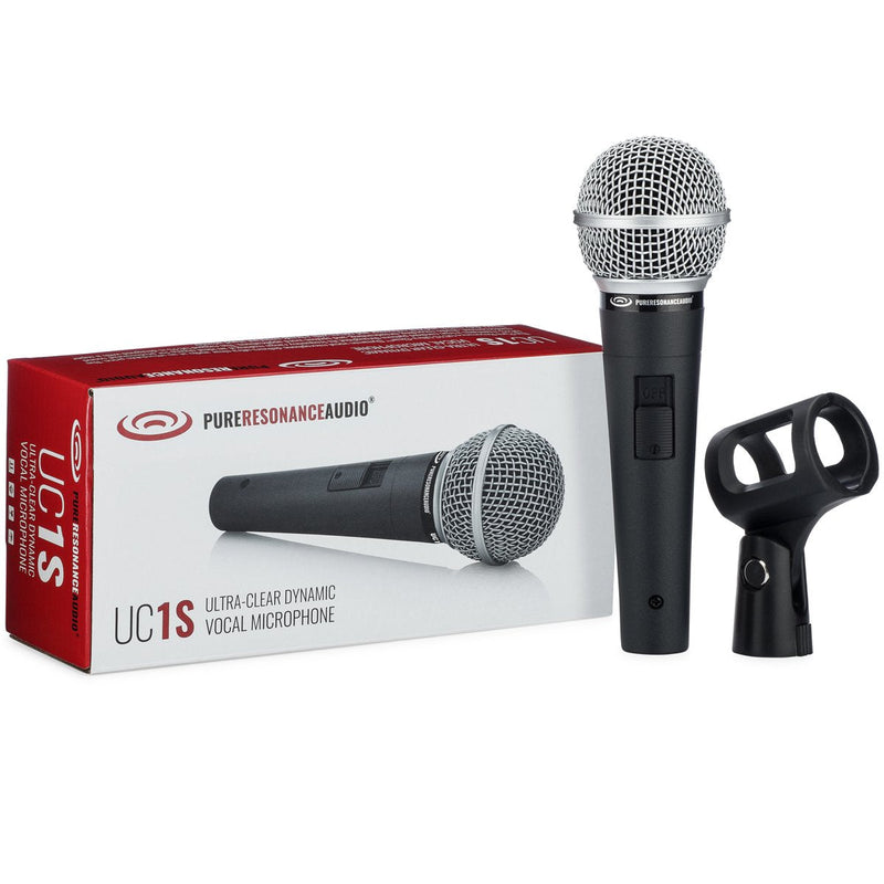 Pure Resonance Audio UC1S Ultra-Clear Dynamic Vocal Microphone with Switch 1 Pack