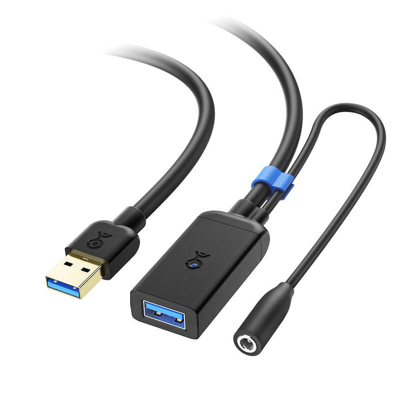 Cable Matters Active USB 3.0 Extension Cable, 32.8ft / 10m | Male to Female, Signal Booster, Compatible with Hard Drives and Webcams 32.8 Feet