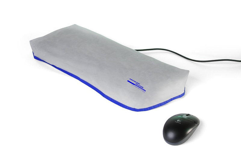 Computer Dust Solutions Keyboard Dust Cover, Covers Large Size PC Keyboards, Silky Smooth Antistatic Vinyl, Translucent Coconut Cream Color with Blue Trim, (20W x2H x9D) 20W x2H x9D