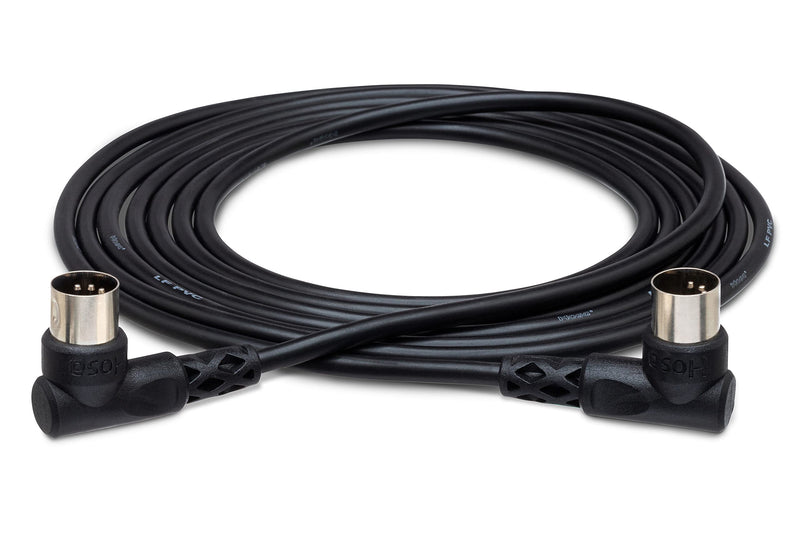 Hosa MDR110 Right-Angle MIDI Cable - 10 Feet 3m