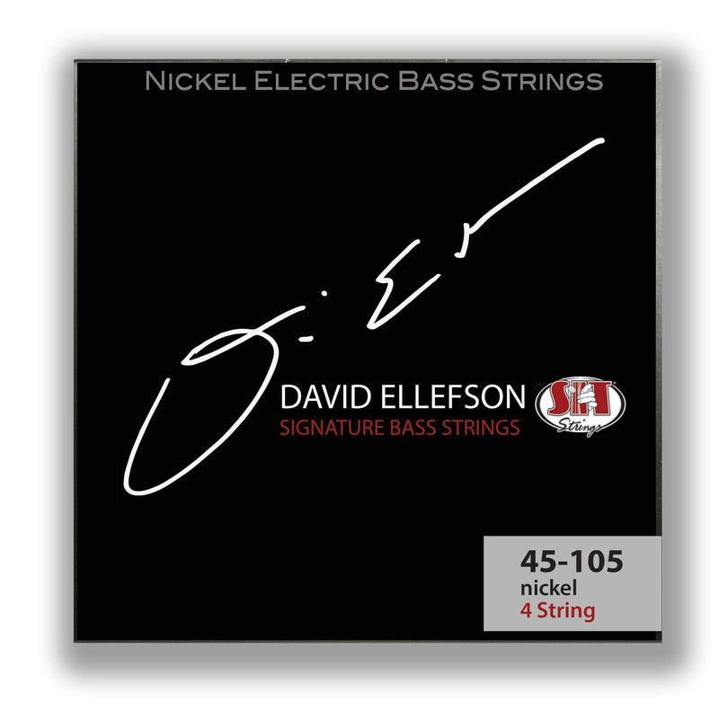 SIT Strings David Ellefson Signature Nickel Bass Guitar Strings (S.I.T.), 4-String Bass Custom 45-105, DE45105L 4-String Medium Light