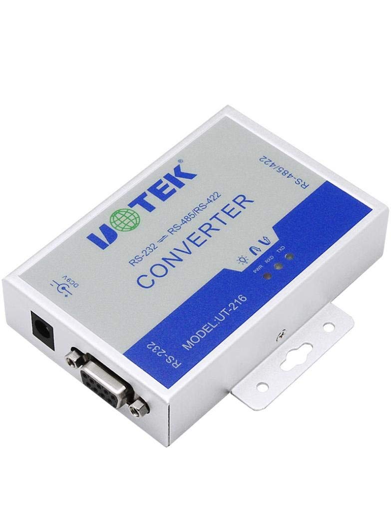 UTEK UT-216 RS232 to RS485/422 Active Vonverter(External-Powered, RS-232 to RS-485/422, Wall-Mounted, 600w Surging protetion)