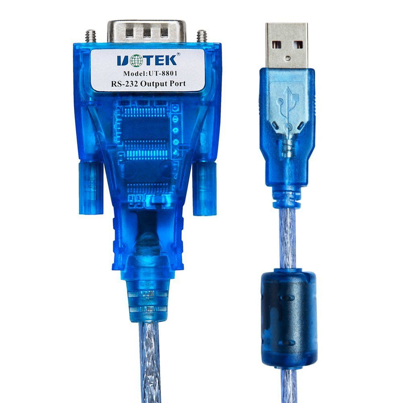 UTEK UT-8801 1.5M Length USB to RS-232 Converter ver2.0(1-Port USB to RS-232 Serial Converter with ESD Protection)