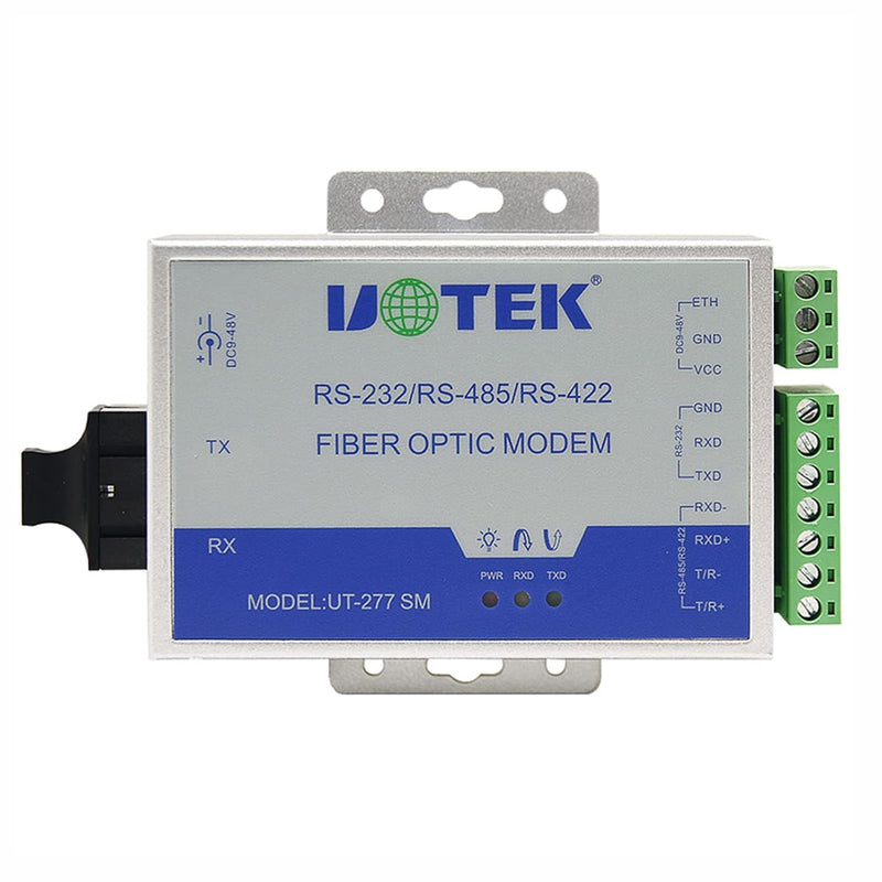 UTEK UT-277SM-ST RS-232/422/485 to Optical Fiber Media Converters