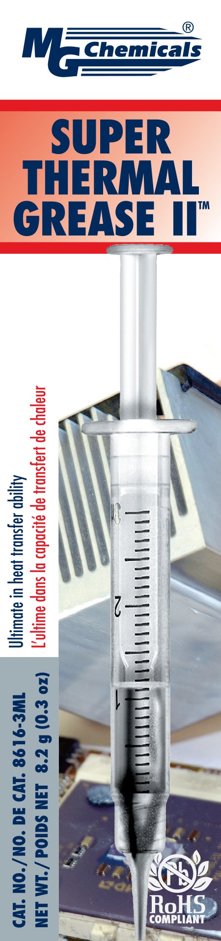 MG Chemicals 8616 Super Thermal Grease II, 3 milliliters (8.2 g) Dispenser 8.2 G