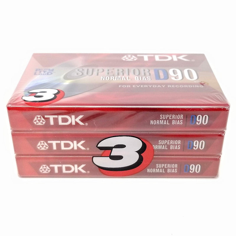 [AUSTRALIA] - TDK D90 High Output 90 Minute IECI/Type I Cassette Tapes, Set of (3) 