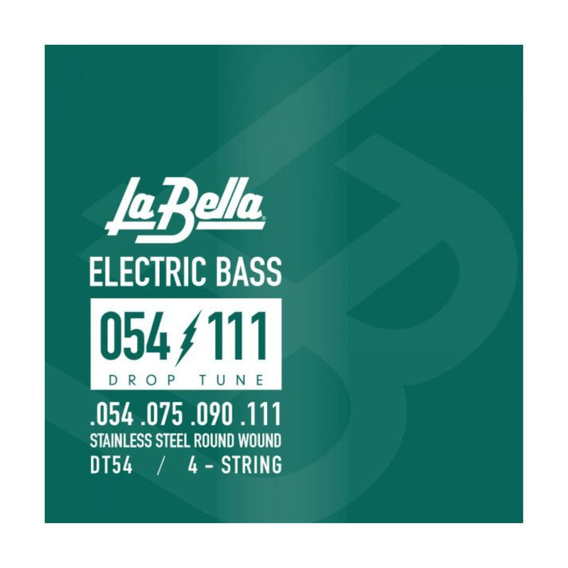 La Bella DT54 Drop Tune Stainless Steel Round Wound Electric Bass String 54-111