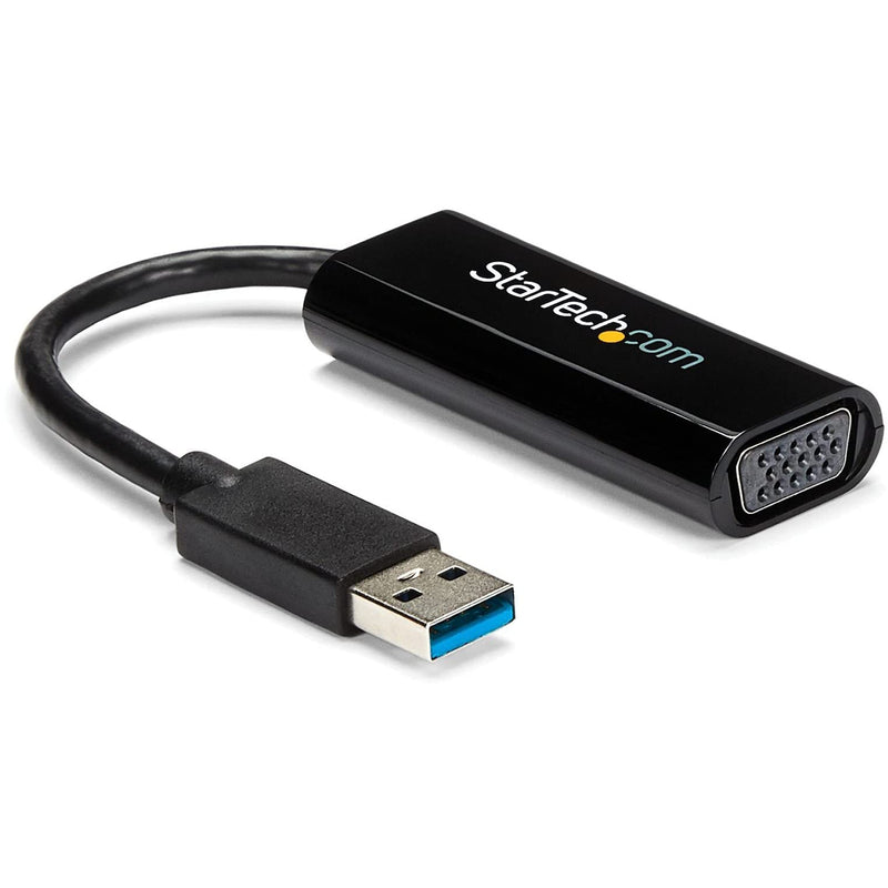 StarTech USB 3.0 to VGA Adapter, Slim, Windows Only, TAA (USB32VGAES) | USB to VGA monitor converter, External video card, Single display, Connect up to five adapters, Windows only, Extra monitor