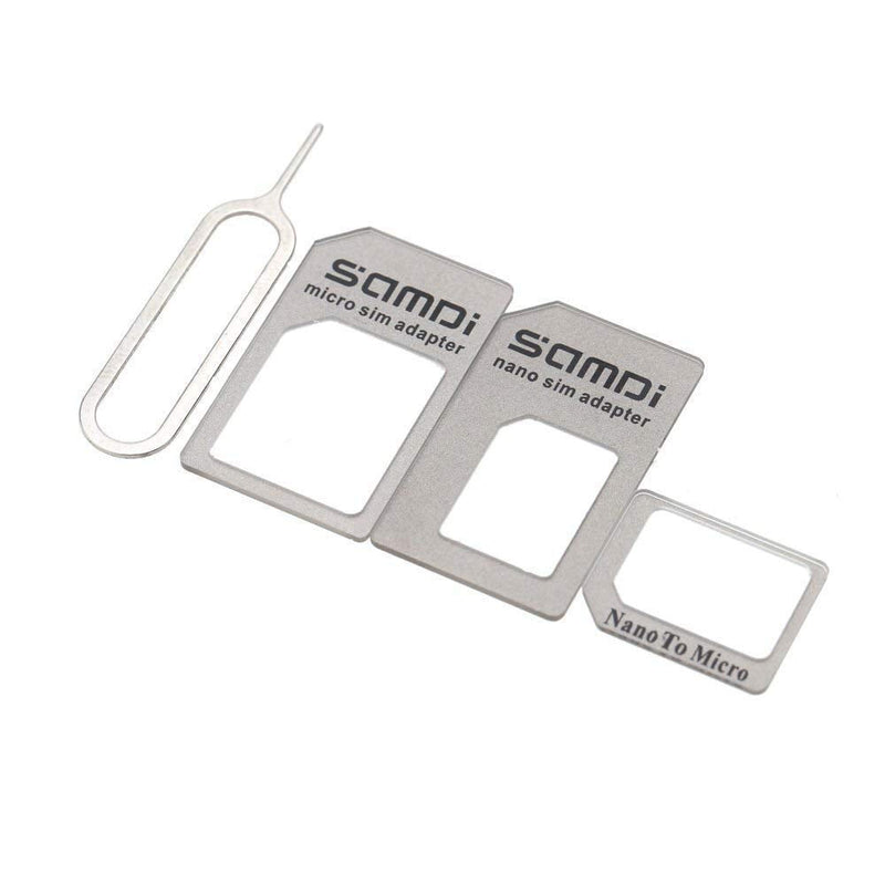 Sim Card Adapter Kit Includes Nano Sim Adapter/Micro Sim Adapter/Needle/Storage Sheet, Pack of 1 Gold