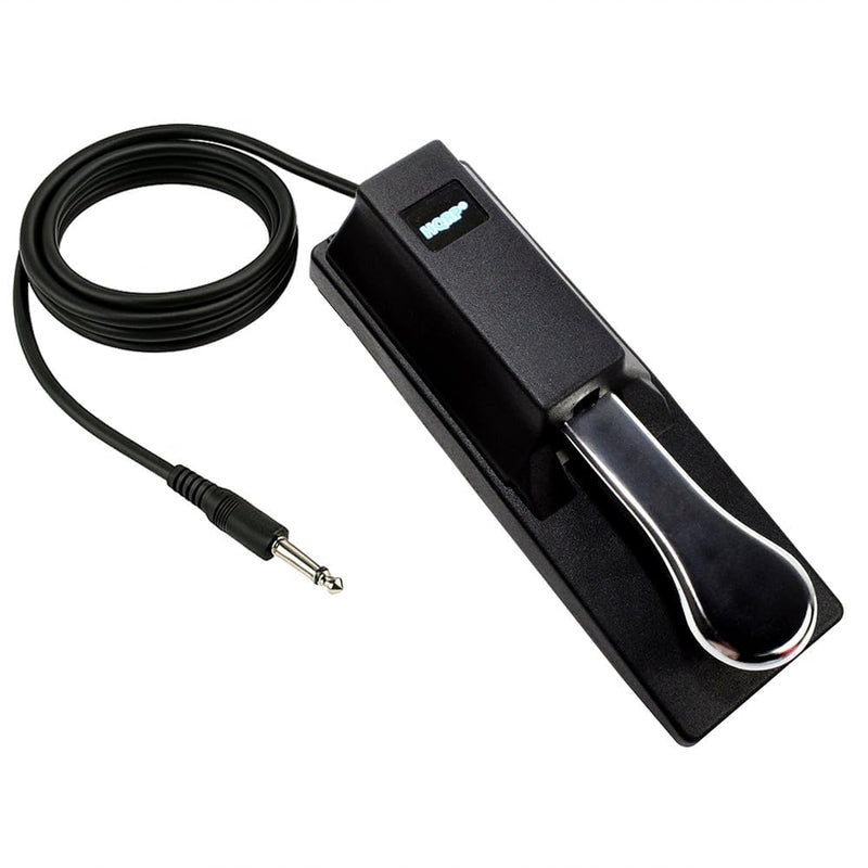 HQRP Sustain Pedal compatible with Casio WK-220 WK-225 LK-50 LK-55 LK-73 LK-230 LK-160 LK-165 LK-240 LK-270 LK-280 XW-P1 XW-G1 WK-200 WK-1300 WK-240 WK-245 WK-7600 Keyboards