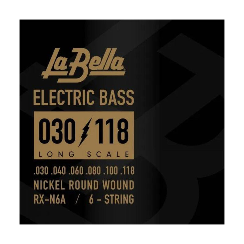 La Bella RX-N6A Long Scale Nickel Round Wound 6- String Electric Bass 30-118 RX-N6A - 30-118