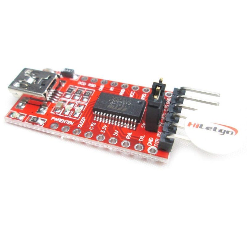 HiLetgo FT232RL FTDI Mini USB to TTL Serial Converter Adapter Module 3.3V 5.5V FT232R Breakout FT232RL USB to Serial Mini USB to TTL Adapter Board for Arduino