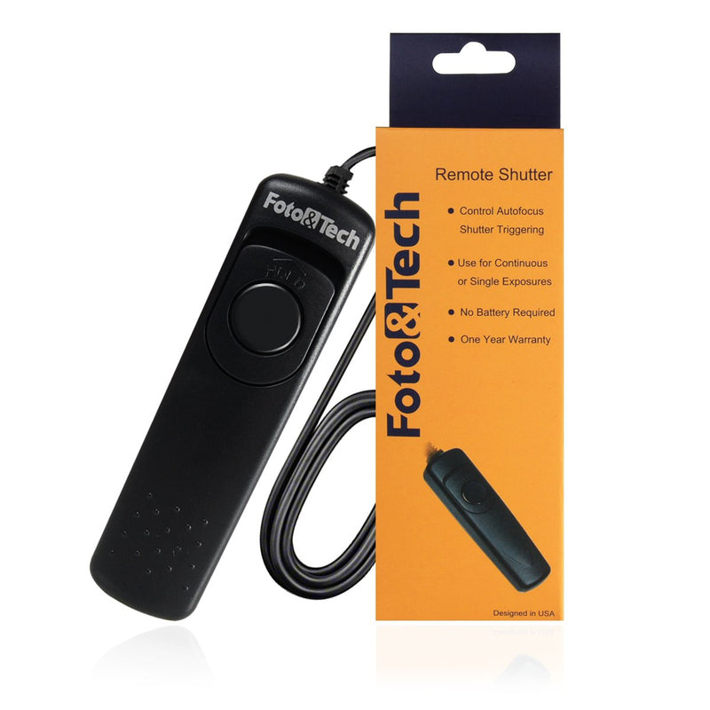 Foto&Tech Wired MC-30 Remote Control Shutter Release, Compatible with Nikon DSLRs with 10 Pin Connection Z9 Z8 D850 D5 D500 D4s D4 D3 D3x D3s D810A D810 D800 D800E D2 D2H D2Hs D2Xs D300 D1 D300s D700 Compatible Nikon MC-30