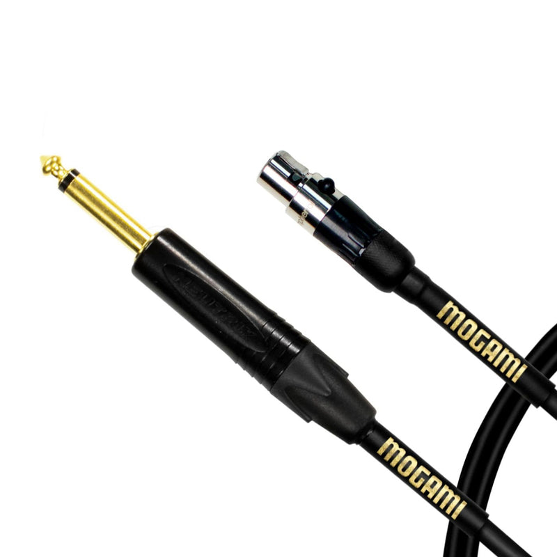 [AUSTRALIA] - Mogami Gold BPSH TS-24 Belt Pack Instrument Cable for Wireless Instrument Systems, 1/4" TS Male Plug to Mini XLR-Female 4-Pin, Straight Connectors, 24 Inch 