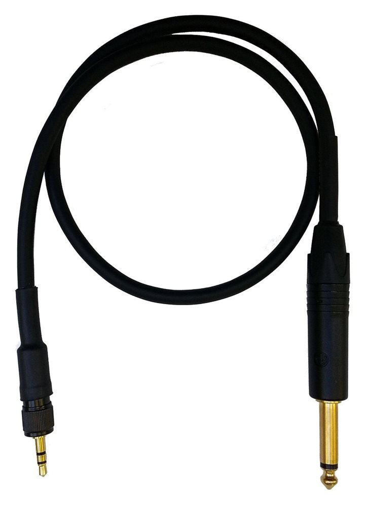 Mogami GOLD BPSE TS-24 Belt Pack Instrument Cable for Wireless Instrument Systems, 1/4" TS Male Plug to 3.5mm Locking TRS Male Plug, Straight Connectors, 24 Inch