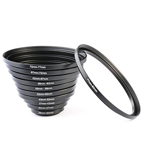 K&F CONCEPT 11pcs Metal Step Up Rings Step