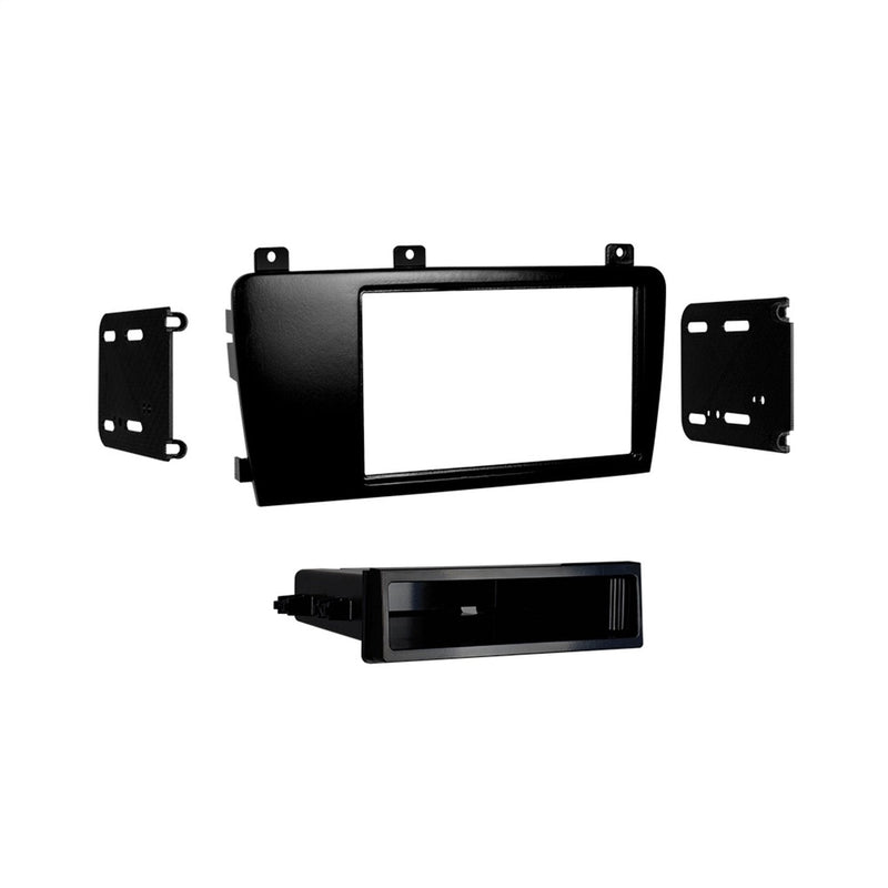 Metra Electronics 99-9227 Single/Double DIN Installation Kit for Select 2005-09 Volvo S60 and V70 (Black) | Black radio installation trim panel, factory-style stereo mounting, aftermarket head unit upgrade hardware