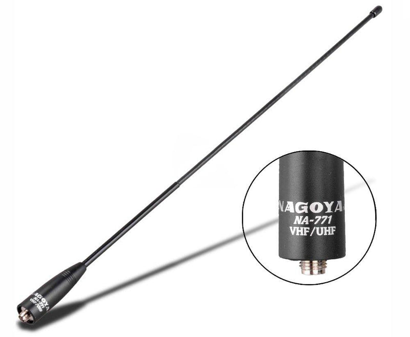 Authentic Genuine Nagoya NA-771 15.6-Inch Whip VHF/UHF (144/430Mhz) Antenna SMA-Female for BTECH and BaoFeng Radios Handheld Antenna NA-771 15.6" VHF/UHF