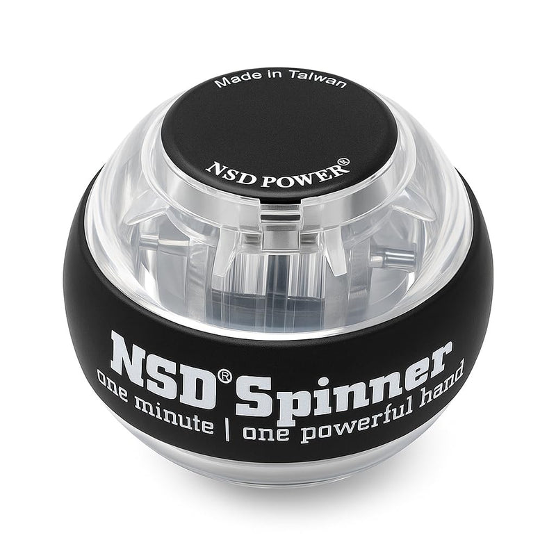 [AUSTRALIA] - NSD Essential Crystal Spinner Gyro Ball | Grip Strengthener for Forearms, Wrist & Hands | String Start Design, Up to 18,000 RPM | Portable Wrist Trainer & Workout Equipment | Ideal for Desk Workers, Athletes & Musicians 