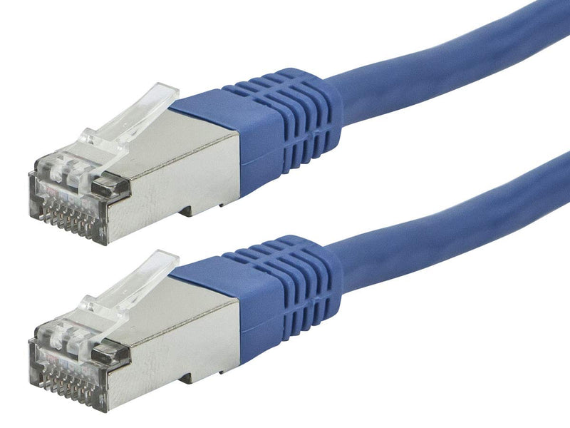 Monoprice Cat6A Ethernet Patch Cable - 14 Feet - Blue | Network Internet Cord - RJ45, Stranded, 550Mhz, STP, Pure Bare Copper Wire, 10G, 26AWG - Zeroboot Series