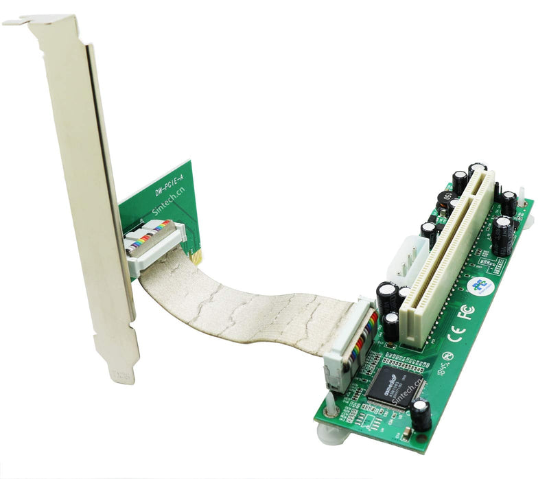 [AUSTRALIA] - Sintech PCI-E Express 1X to PCI 32bits Adapter with 10CM Flex Cable With white Molex power 
