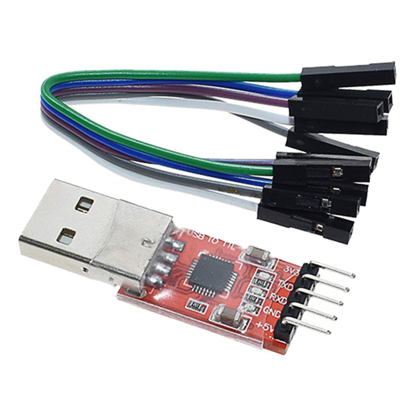 HiLetgo CP2102 USB 2.0 to TTL Module Serial Converter Adapter Module USB to TTL Downloader With Jumper Wires